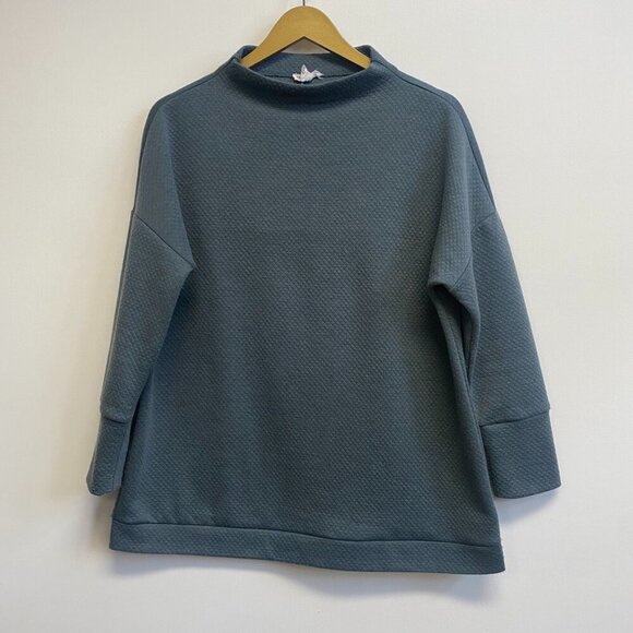 Tribal Jeans Teal Mock Turtleneck Sweatshirt - Picture 1 of 9